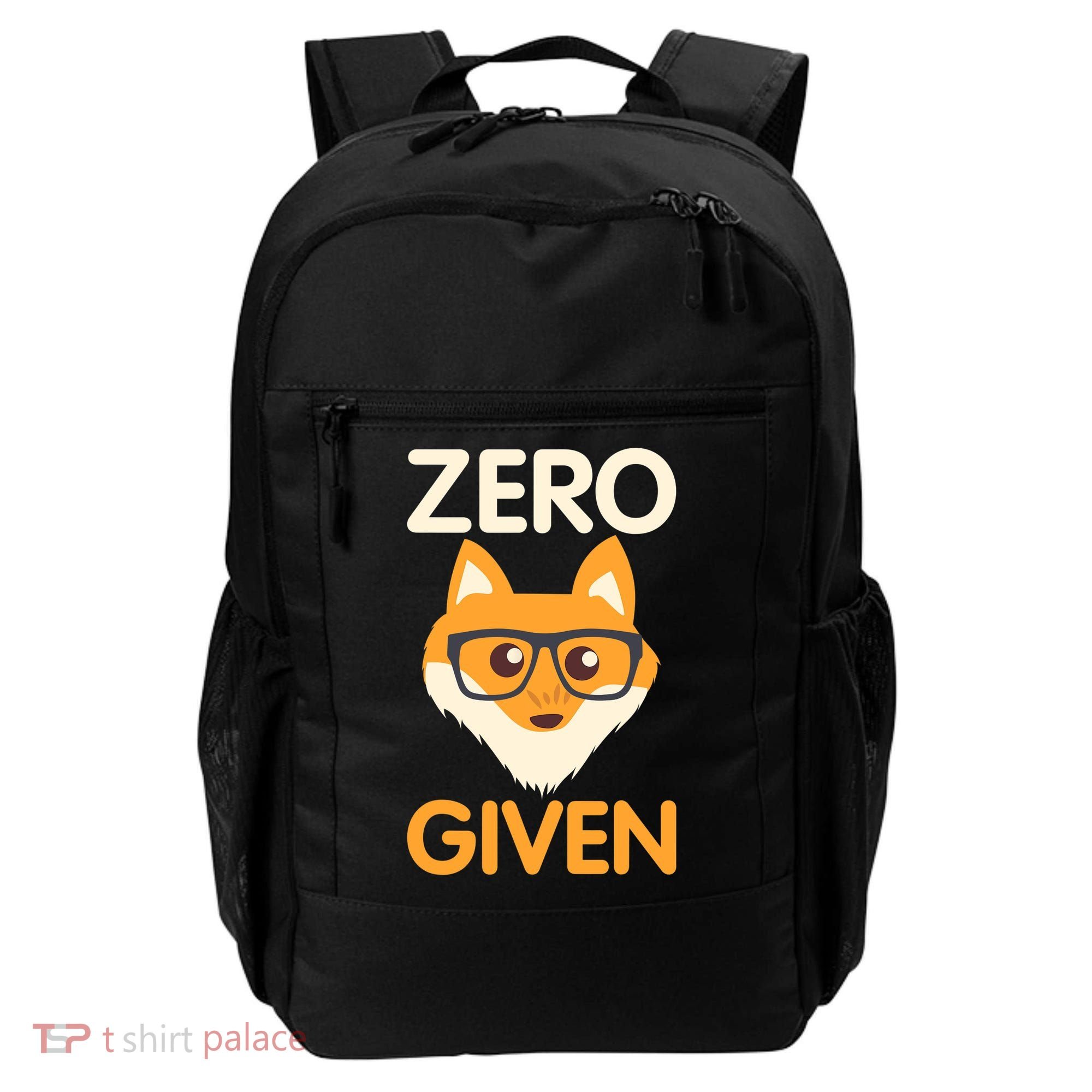 Zero Fox Given Funny Foxes Glasses Don't Care No Fox Given Backpack
