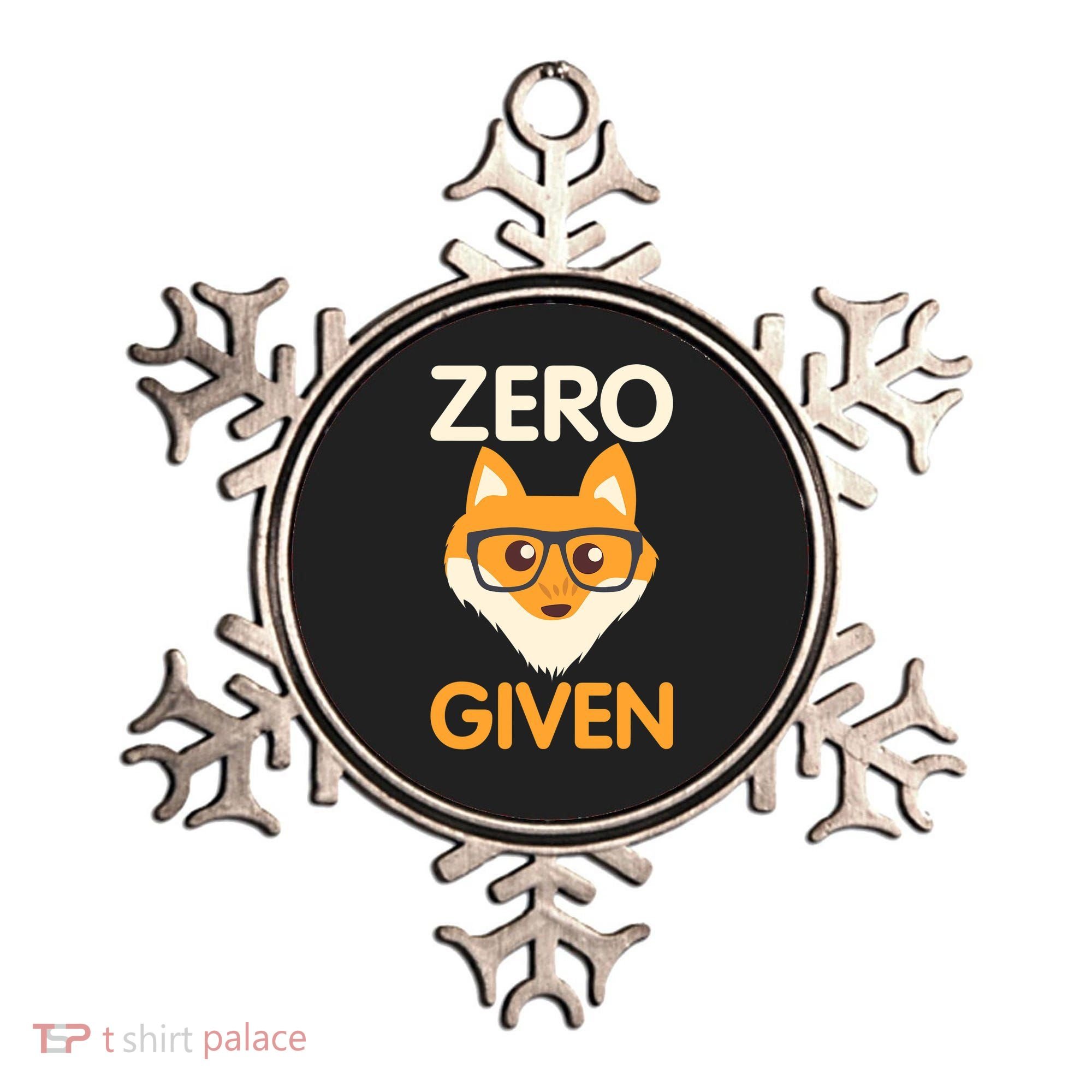 Zero Fox Given Funny Foxes Glasses Don't Care No Fox Given Ornament