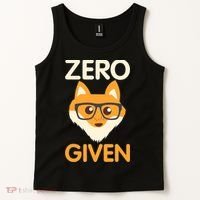 Zero Fox Given Funny Foxes Glasses Don't Care No Fox Given Tank Top thumb 2