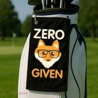 Zero Fox Given Funny Foxes Glasses Don't Care No Fox Given Golf Towel thumb 2