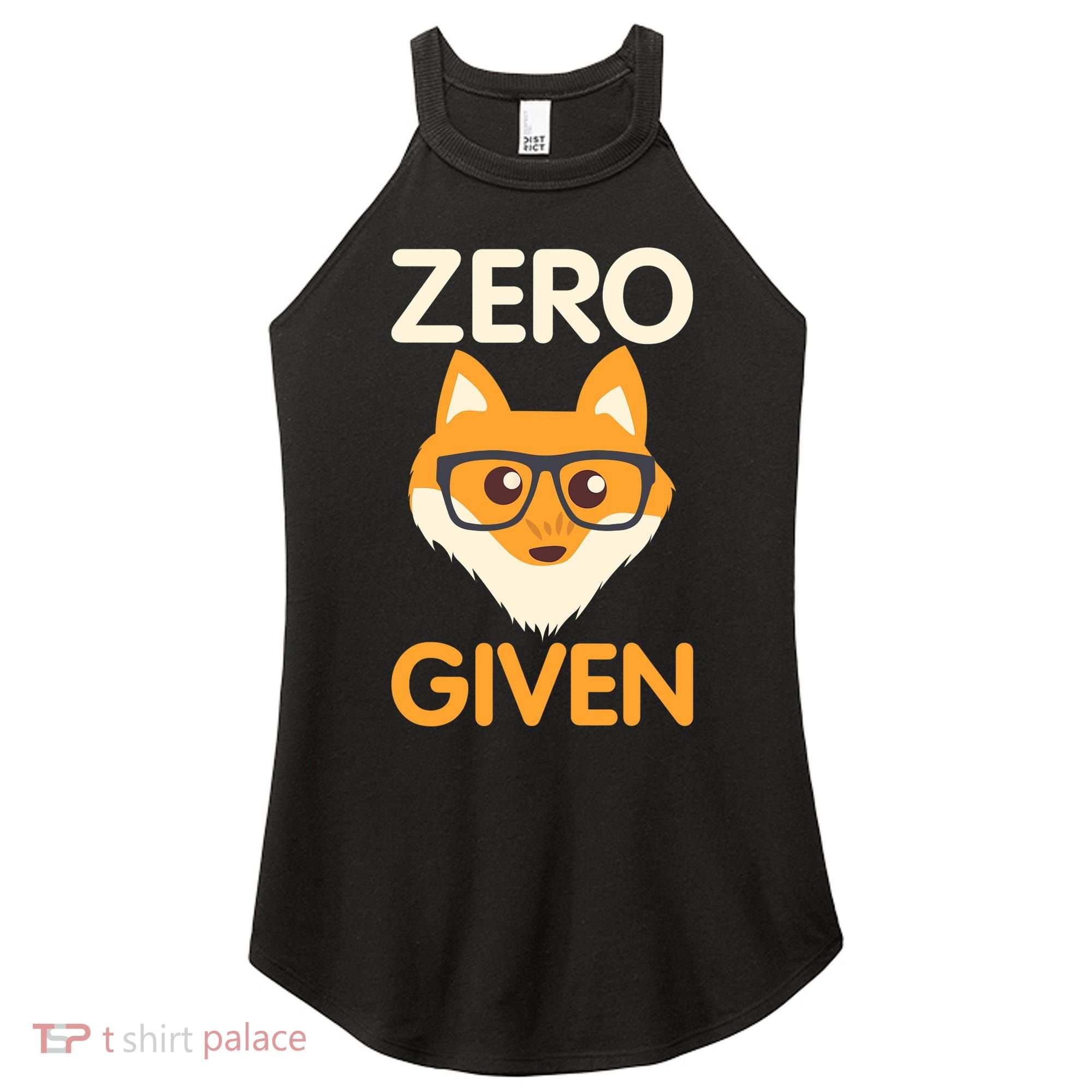 Zero Fox Given Funny Foxes Glasses Don't Care No Fox Given Women's Perfect Tri Rocker Tank
