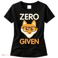 Zero Fox Given Funny Foxes Glasses Don't Care No Fox Given Women's T-Shirt thumb 0