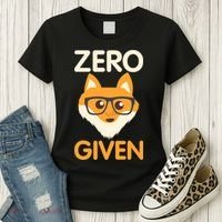 Zero Fox Given Funny Foxes Glasses Don't Care No Fox Given Women's T-Shirt thumb 3