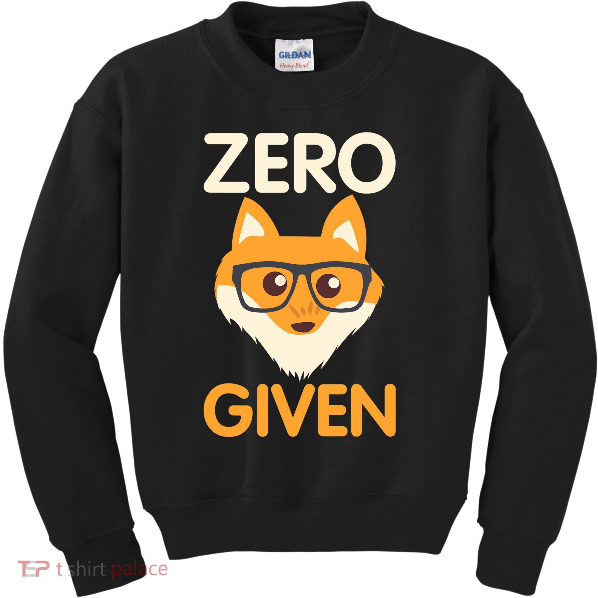 Zero Fox Given Funny Foxes Glasses Don't Care No Fox Given Kids Sweatshirt