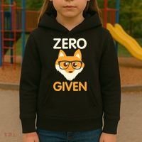 Zero Fox Given Funny Foxes Glasses Don't Care No Fox Given Kids Hoodie thumb 3