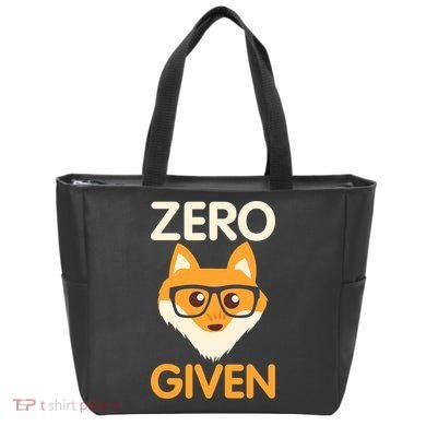 Zero Fox Given Funny Foxes Glasses Don't Care No Fox Given Tote Bag