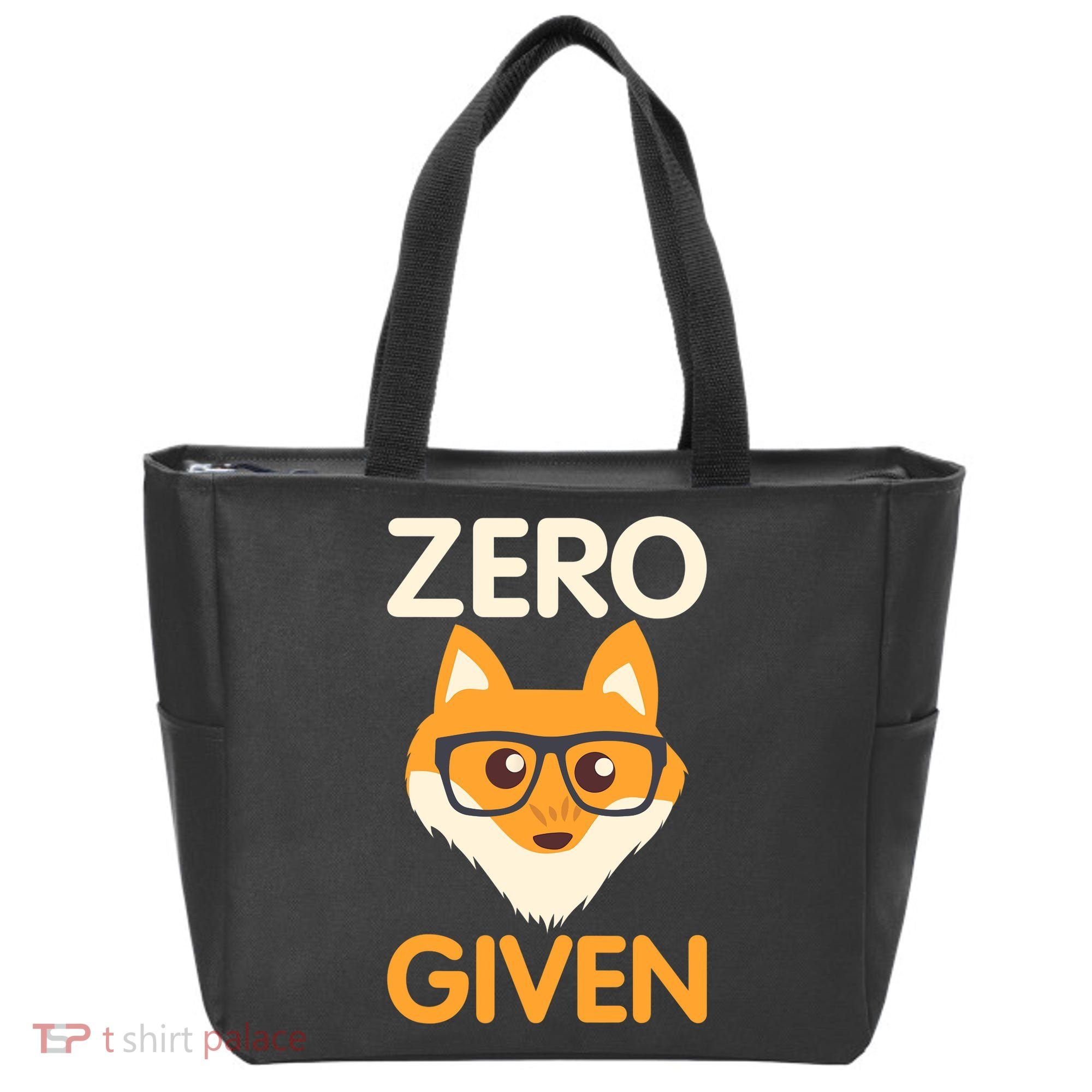 Zero Fox Given Funny Foxes Glasses Don't Care No Fox Given Tote Bag