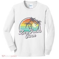 Zero Fucks Given Kids Long Sleeve Shirt thumb 0