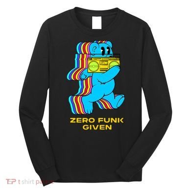 Zero Funk Given Retro Bear Boombox Long Sleeve Shirt