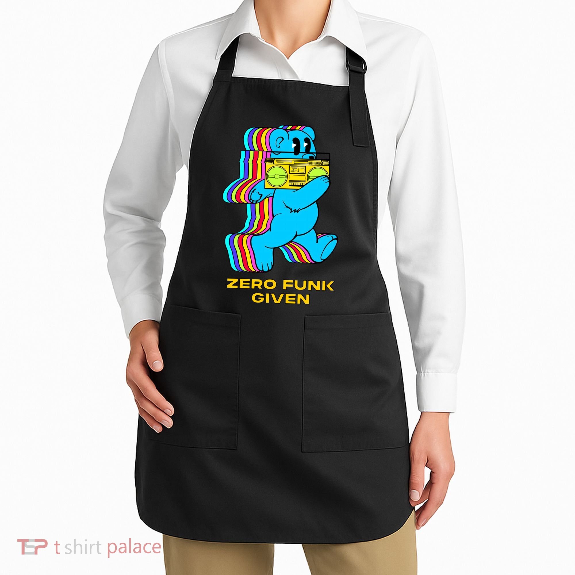 Zero Funk Given Retro Bear Boombox Apron