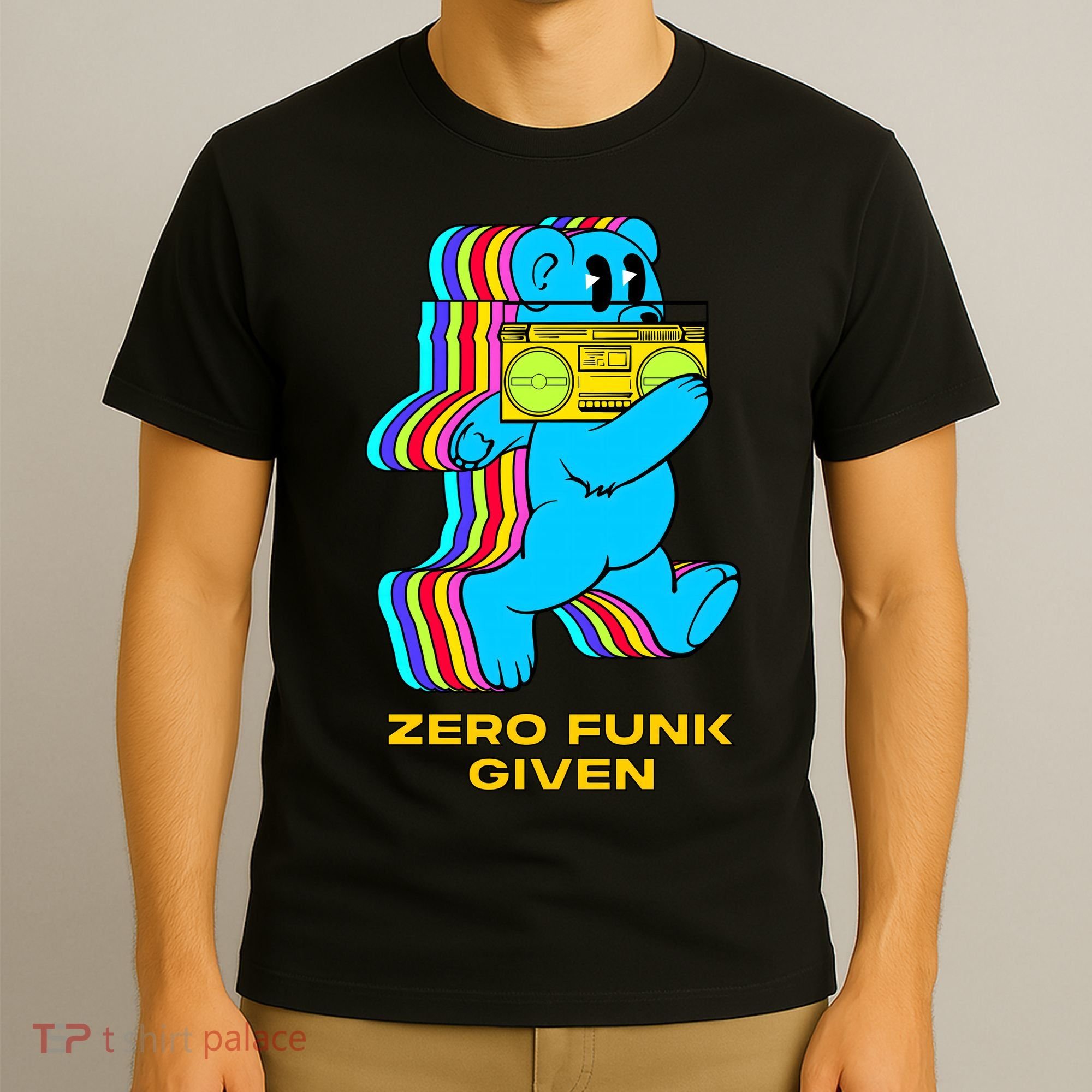 Zero Funk Given Retro Bear Boombox T-Shirt