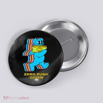 Zero Funk Given Retro Bear Boombox Button