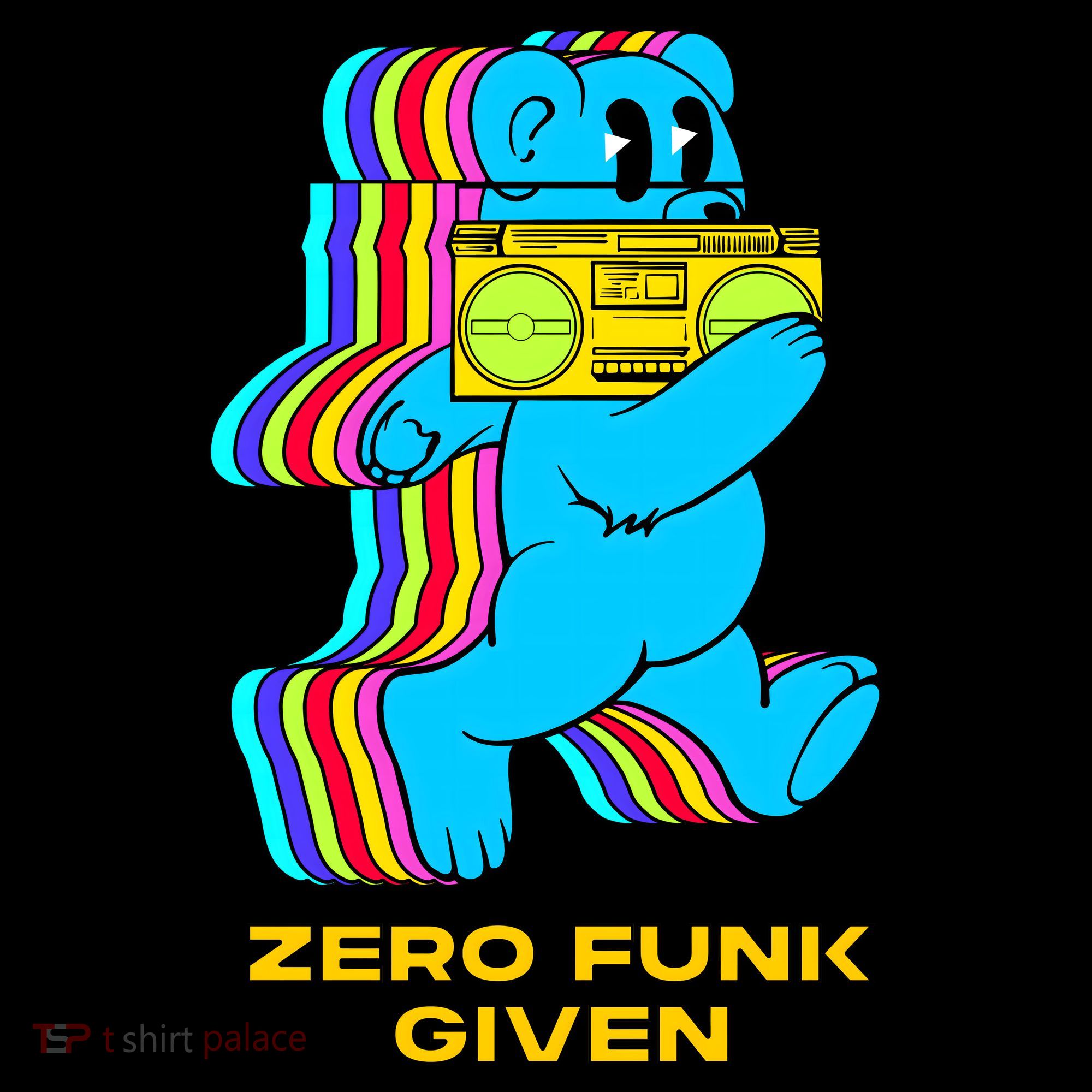 Zero Funk Given Retro Bear Boombox Bucket Hat