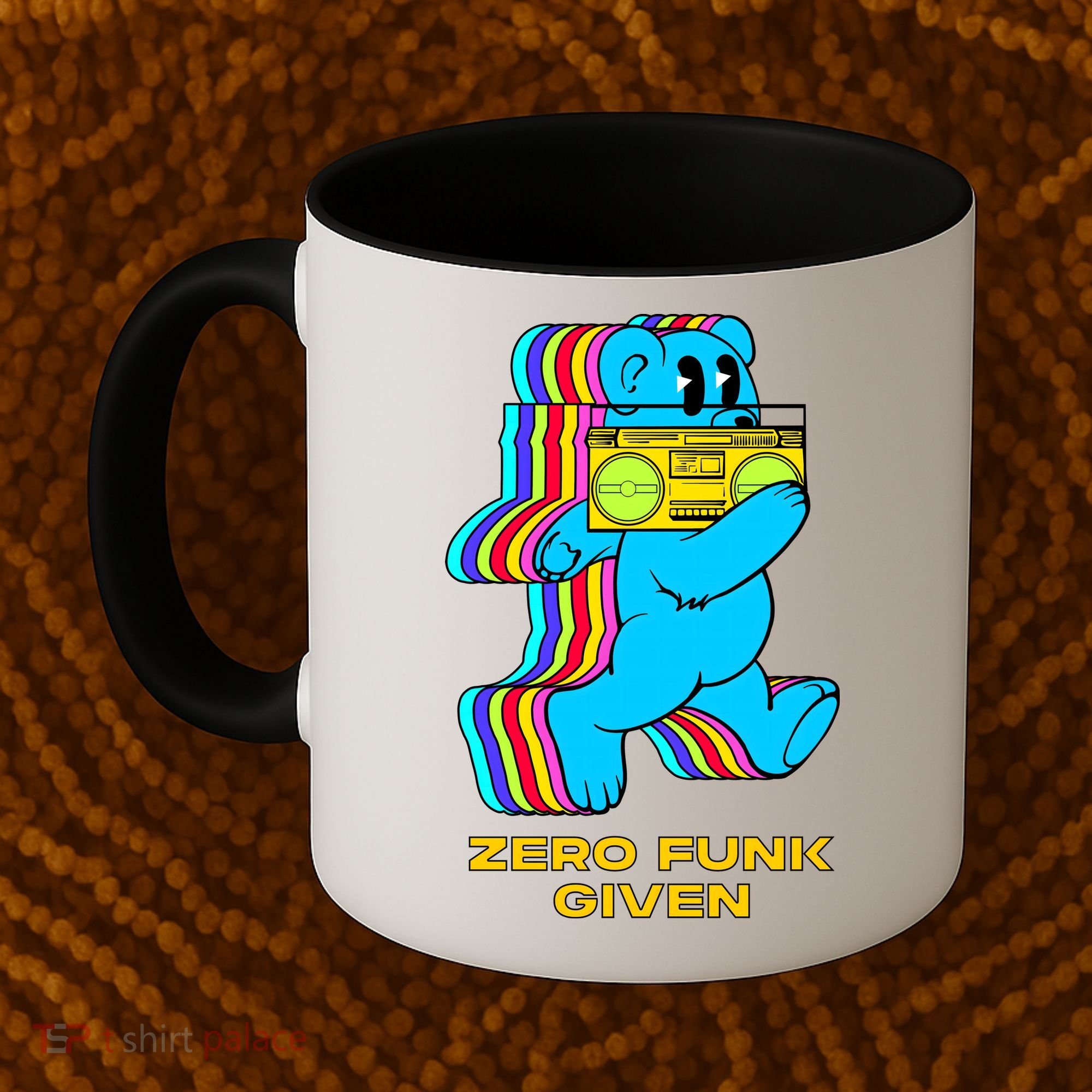 Zero Funk Given Retro Bear Boombox Coffee Mug