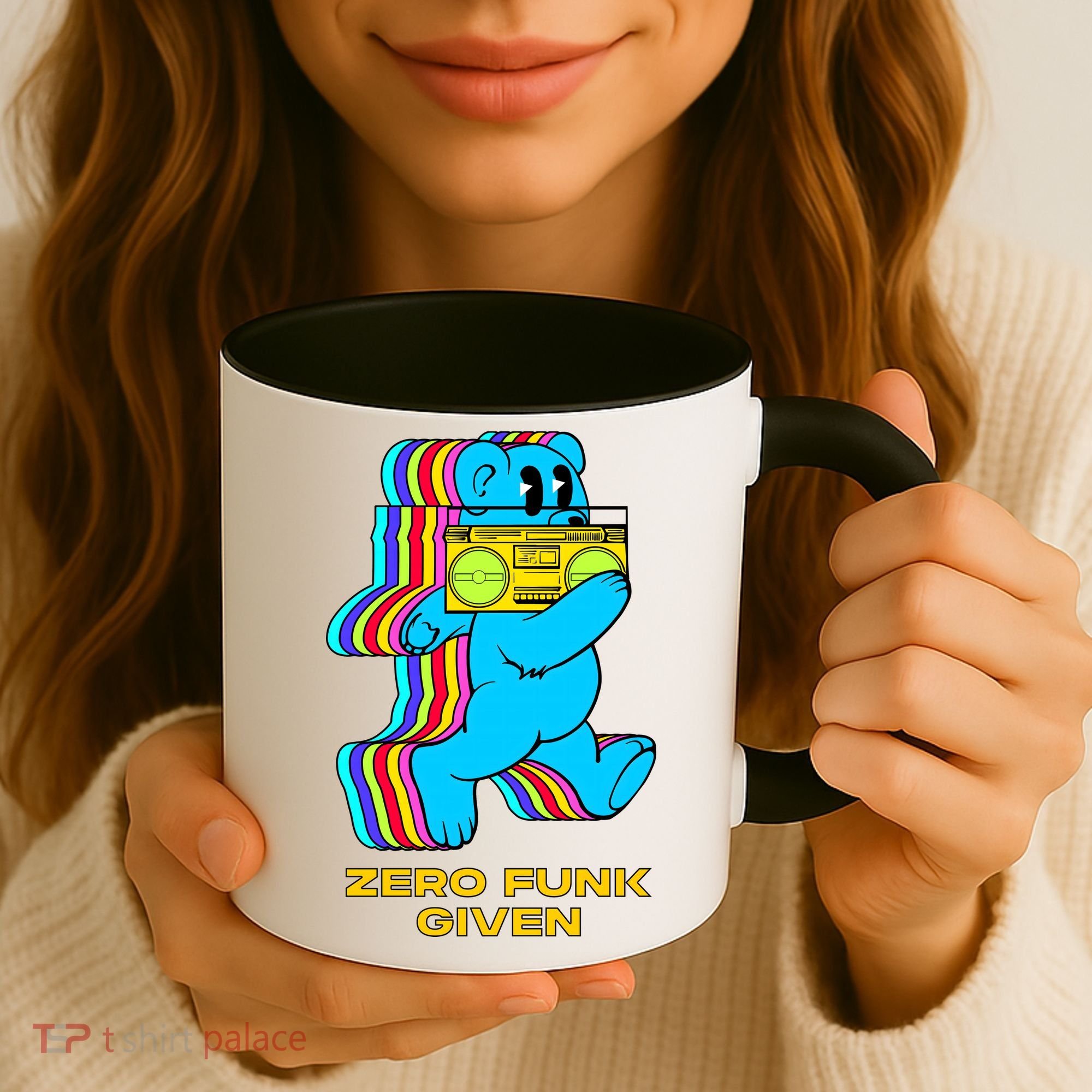 Zero Funk Given Retro Bear Boombox Coffee Mug