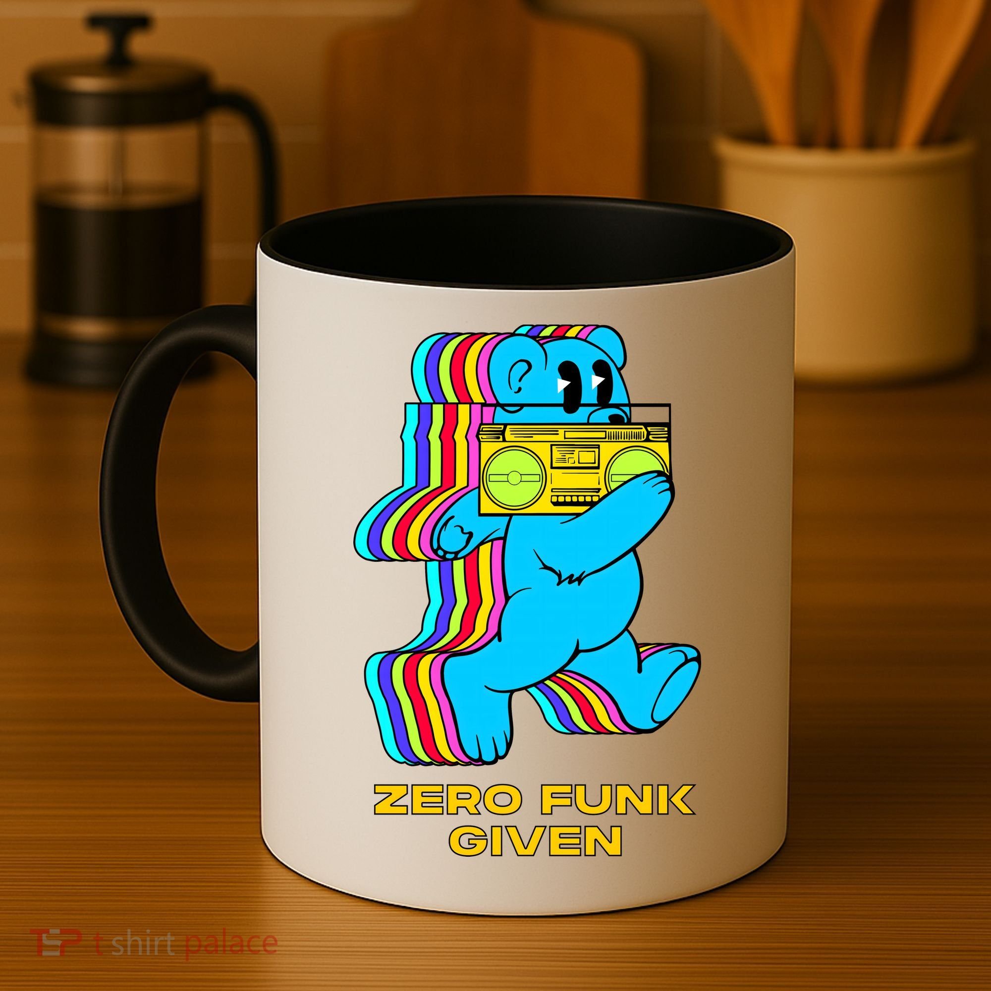Zero Funk Given Retro Bear Boombox Coffee Mug