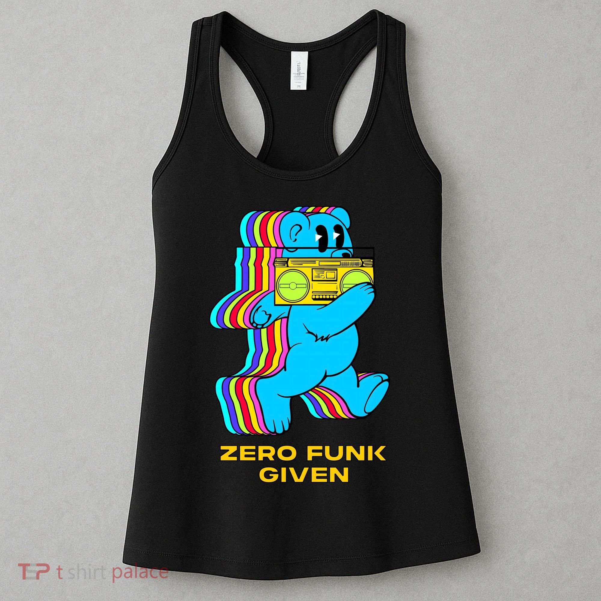 Zero Funk Given Retro Bear Boombox Women's Tank Top