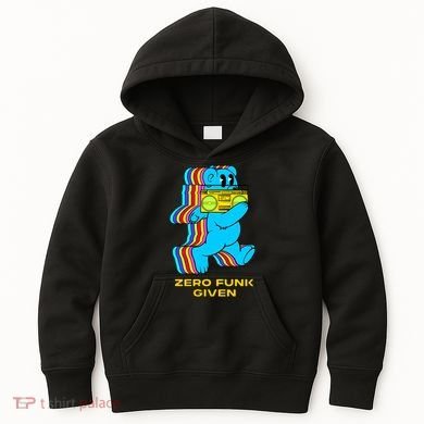 Zero Funk Given Retro Bear Boombox Kids Hoodie