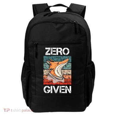 Zero Fox Given Fucks Funny Saying Gift Meaningful Gift Backpack