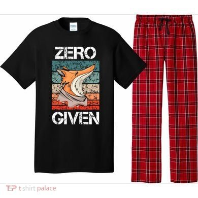 Zero Fox Given Fucks Funny Saying Gift Meaningful Gift Pajama Set