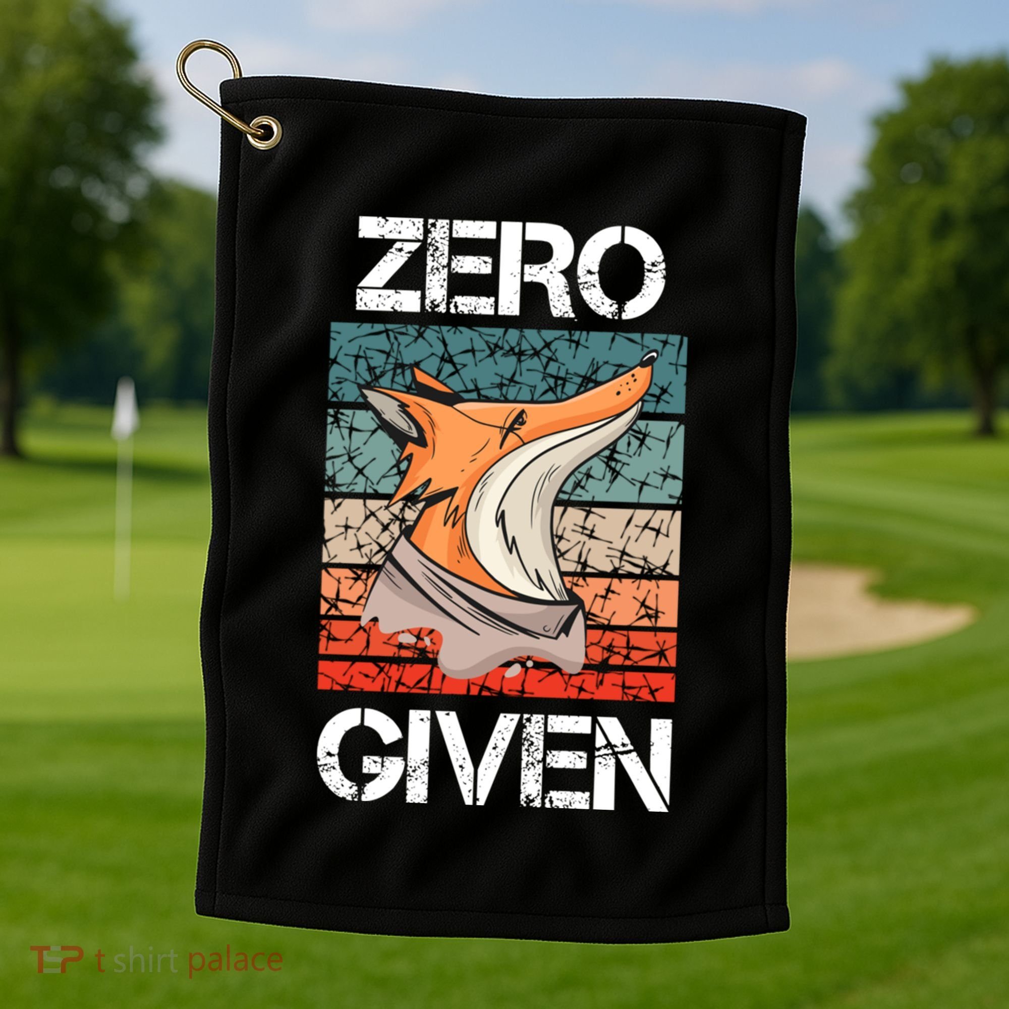 Zero Fox Given Fucks Funny Saying Gift Meaningful Gift Golf Towel