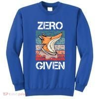 Zero Fox Given Fucks Funny Saying Gift Meaningful Gift Sweatshirt thumb 0