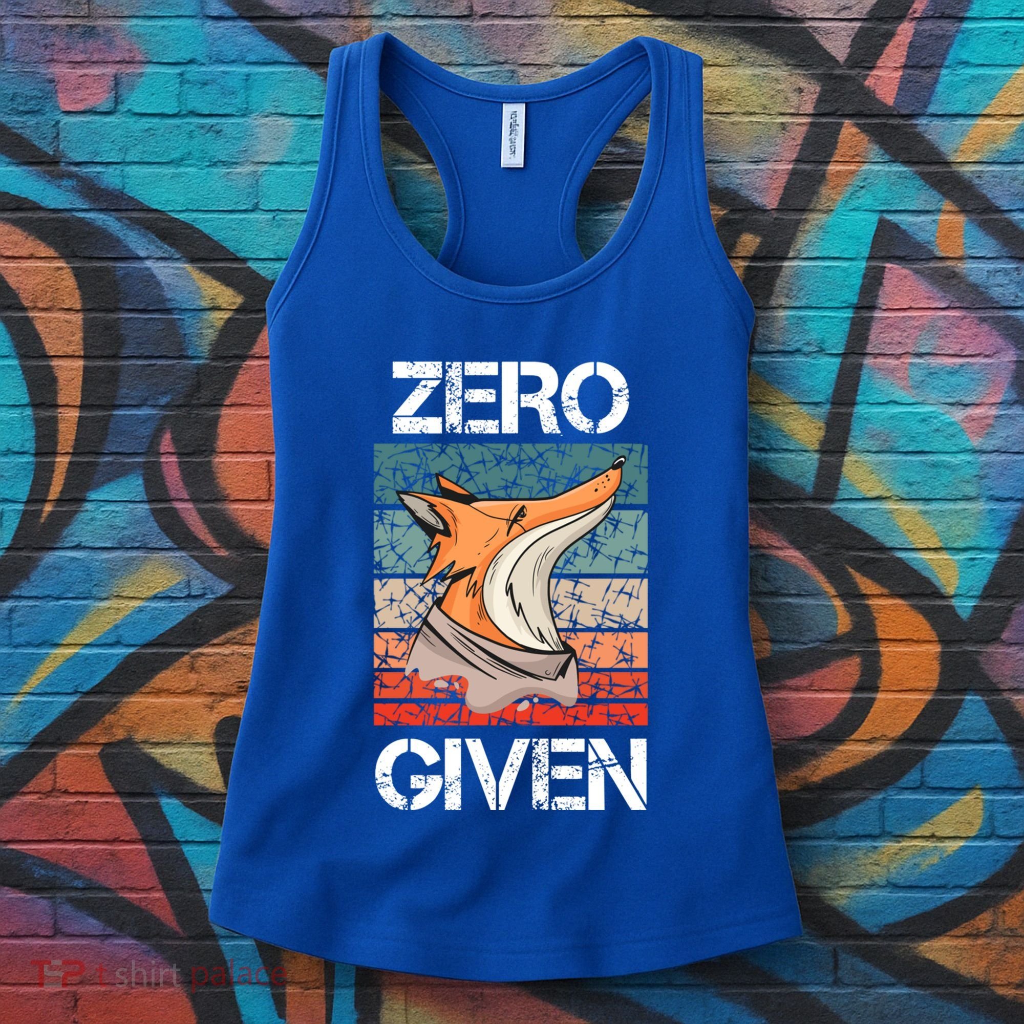 Zero Fox Given Fucks Funny Saying Gift Meaningful Gift Women's Tank Top