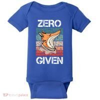 Zero Fox Given Fucks Funny Saying Gift Meaningful Gift Baby Bodysuit thumb 0