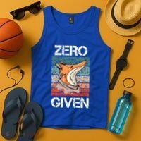 Zero Fox Given Fucks Funny Saying Gift Meaningful Gift Tank Top thumb 4