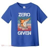 Zero Fox Given Fucks Funny Saying Gift Meaningful Gift Toddler T-Shirt thumb 0