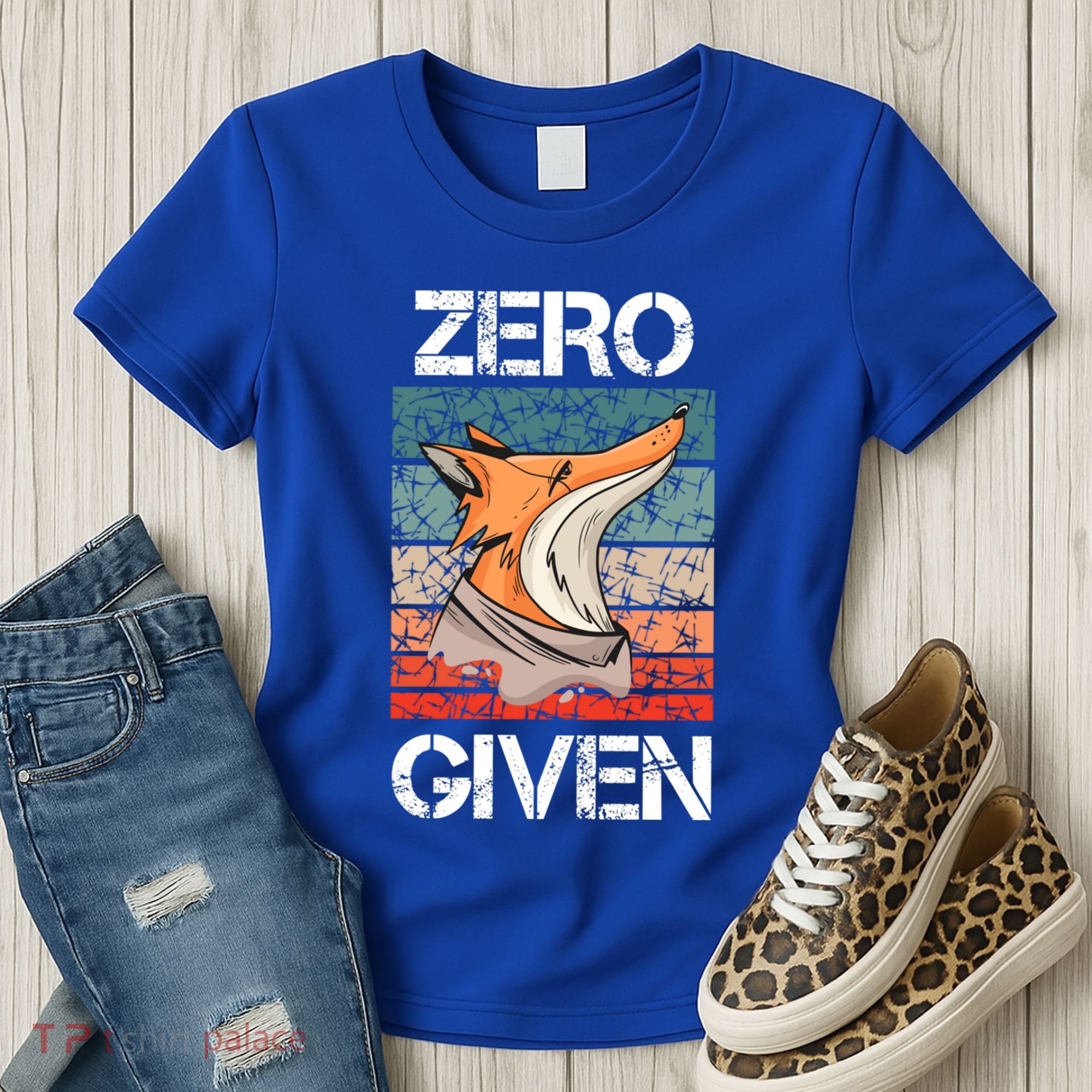 Zero Fox Given Fucks Funny Saying Gift Meaningful Gift Women's T-Shirt