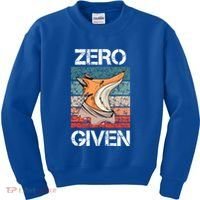 Zero Fox Given Fucks Funny Saying Gift Meaningful Gift Kids Sweatshirt thumb 0