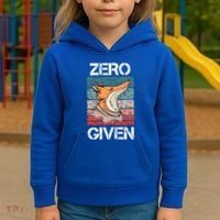 Zero Fox Given Fucks Funny Saying Gift Meaningful Gift Kids Hoodie thumb 3