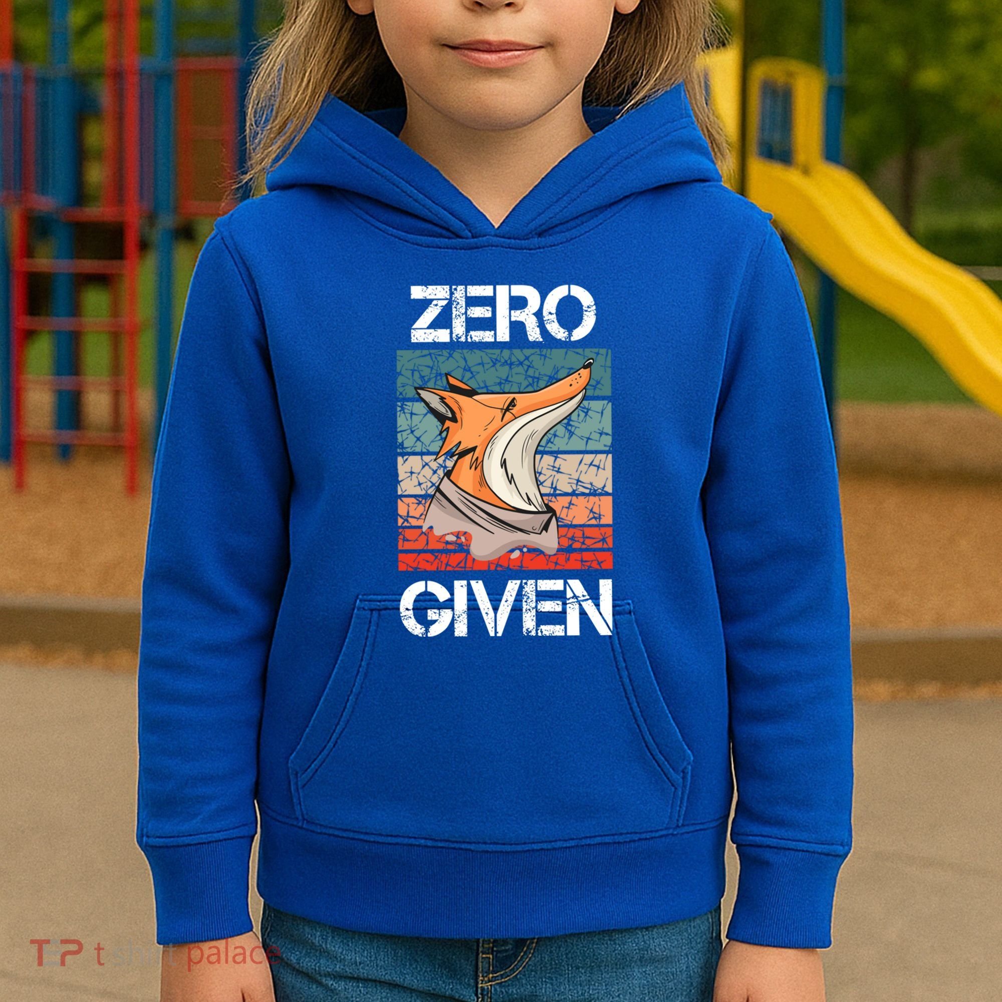 Zero Fox Given Fucks Funny Saying Gift Meaningful Gift Kids Hoodie
