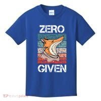 Zero Fox Given Fucks Funny Saying Gift Meaningful Gift Kids T-Shirt thumb 0