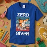 Zero Fox Given Fucks Funny Saying Gift Meaningful Gift Kids T-Shirt thumb 3