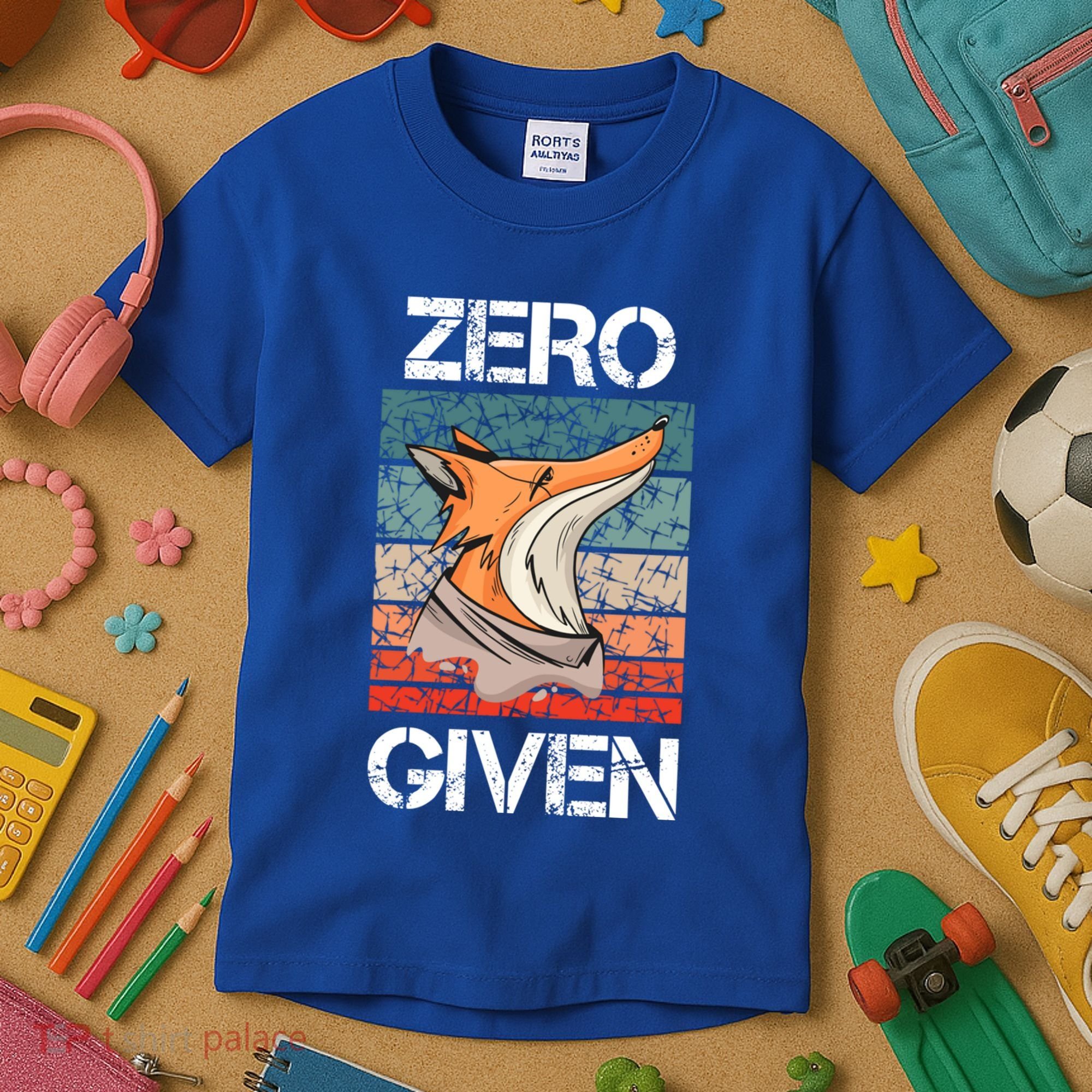 Zero Fox Given Fucks Funny Saying Gift Meaningful Gift Kids T-Shirt
