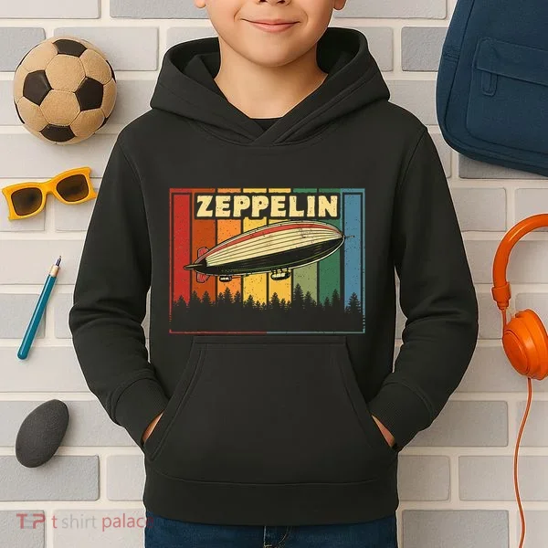 Zeppelin First Name Airship Kids Hoodie