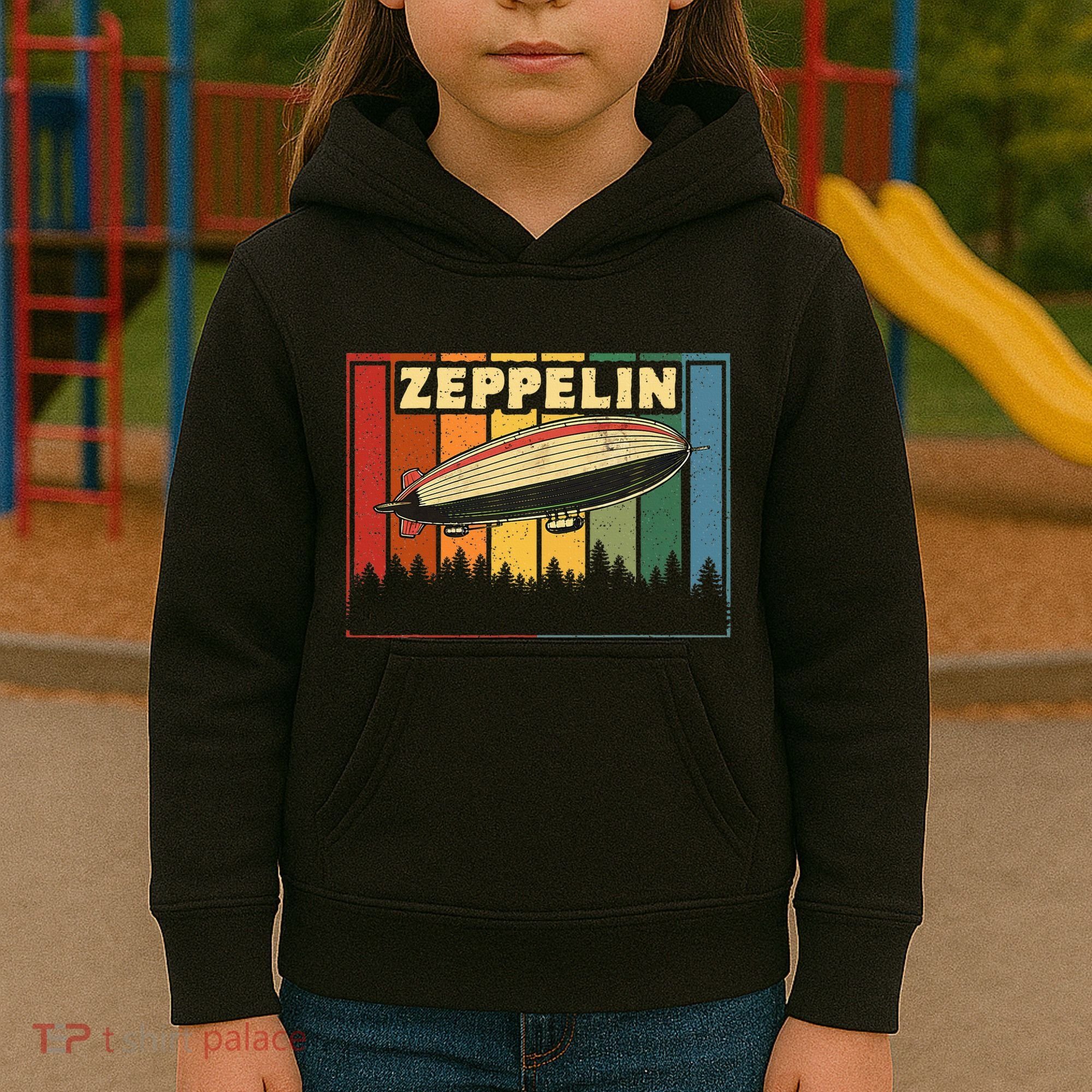 Zeppelin First Name Airship Kids Hoodie