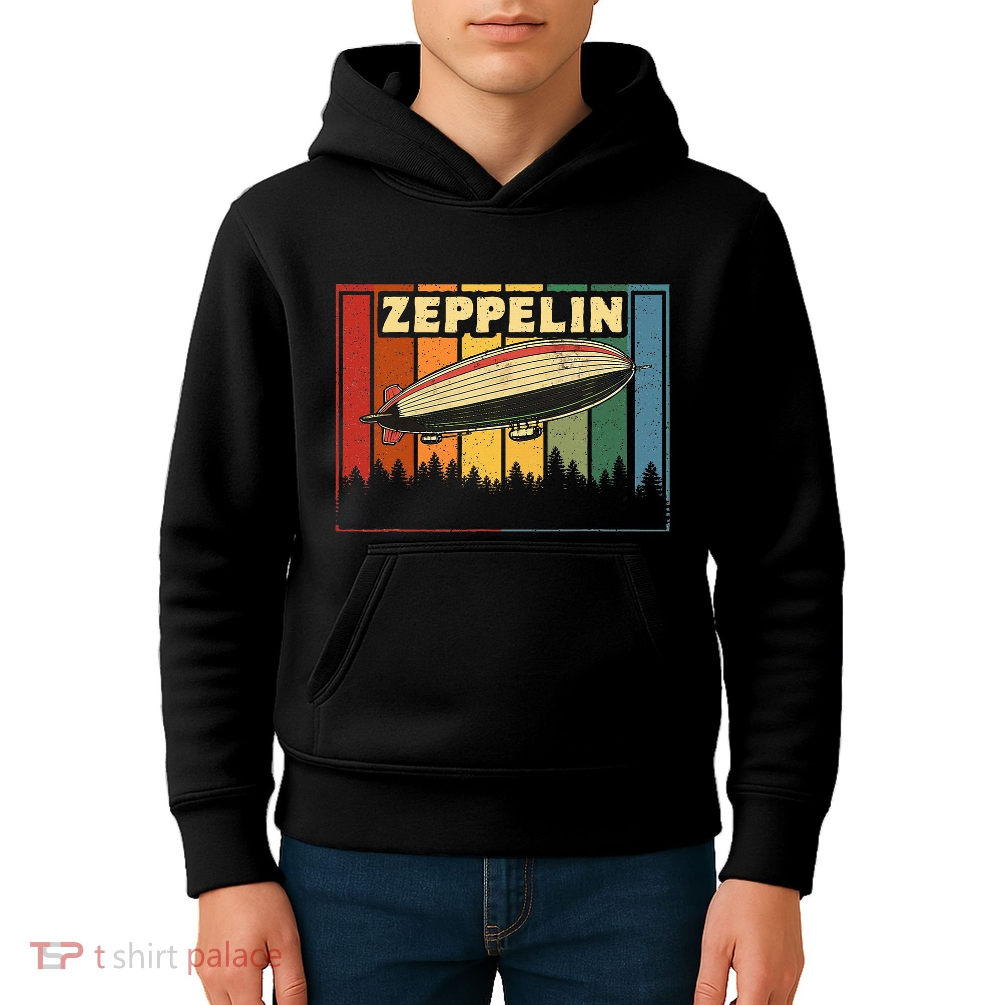 Zeppelin First Name Airship Kids Hoodie