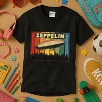 Zeppelin First Name Airship Kids T-Shirt thumb 3