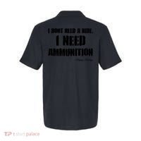 Zelensky Green Cross Ukraine I Dont Need A Ride I Need Ammunition Front&Back Polo thumb 1
