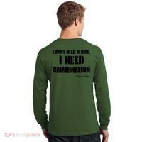 Zelensky Green Cross Ukraine I Dont Need A Ride I Need Ammunition Front&Back Long Sleeve Shirt thumb 1