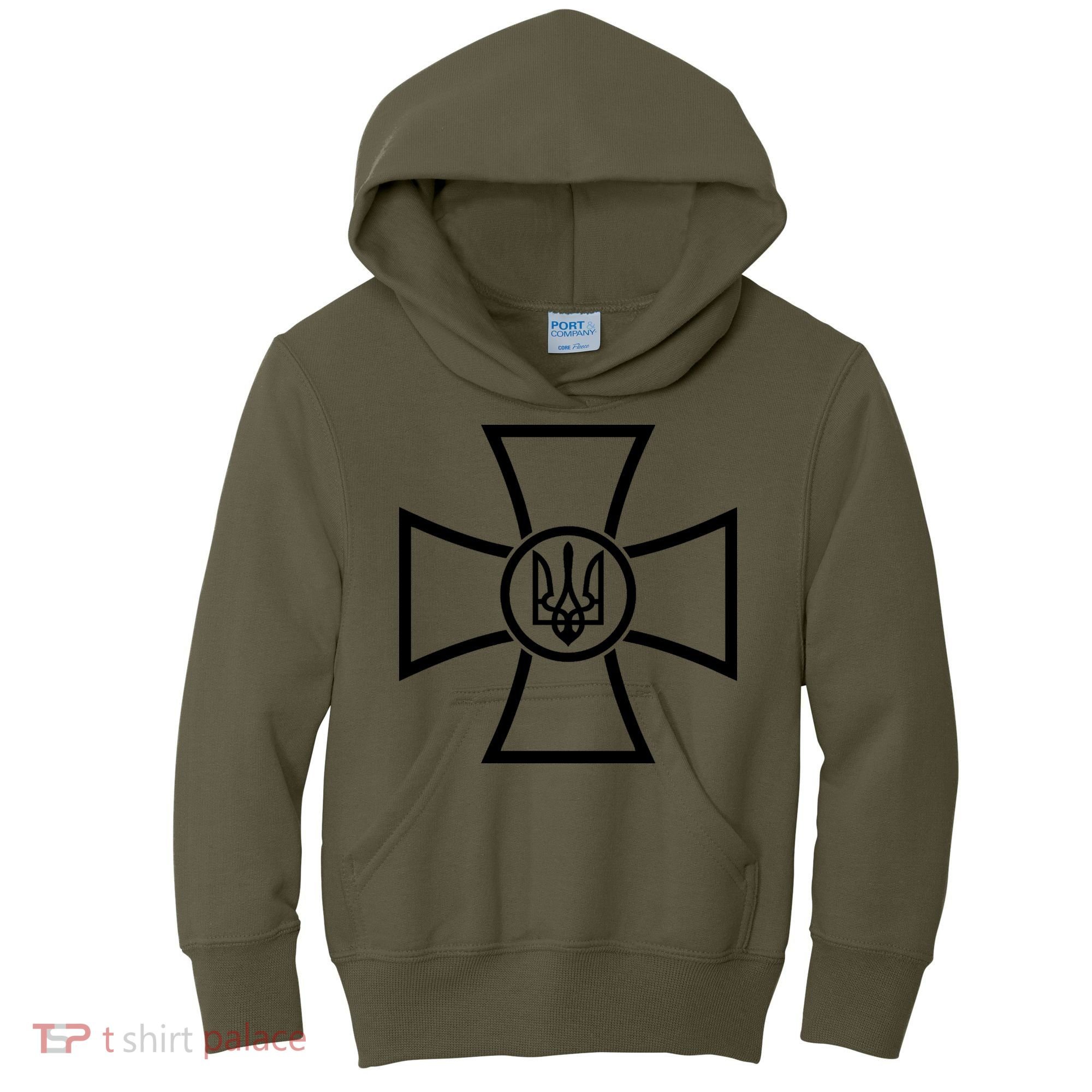 Zelensky Green Cross Ukraine I Dont Need A Ride I Need Ammunition Front&Back Kids Hoodie
