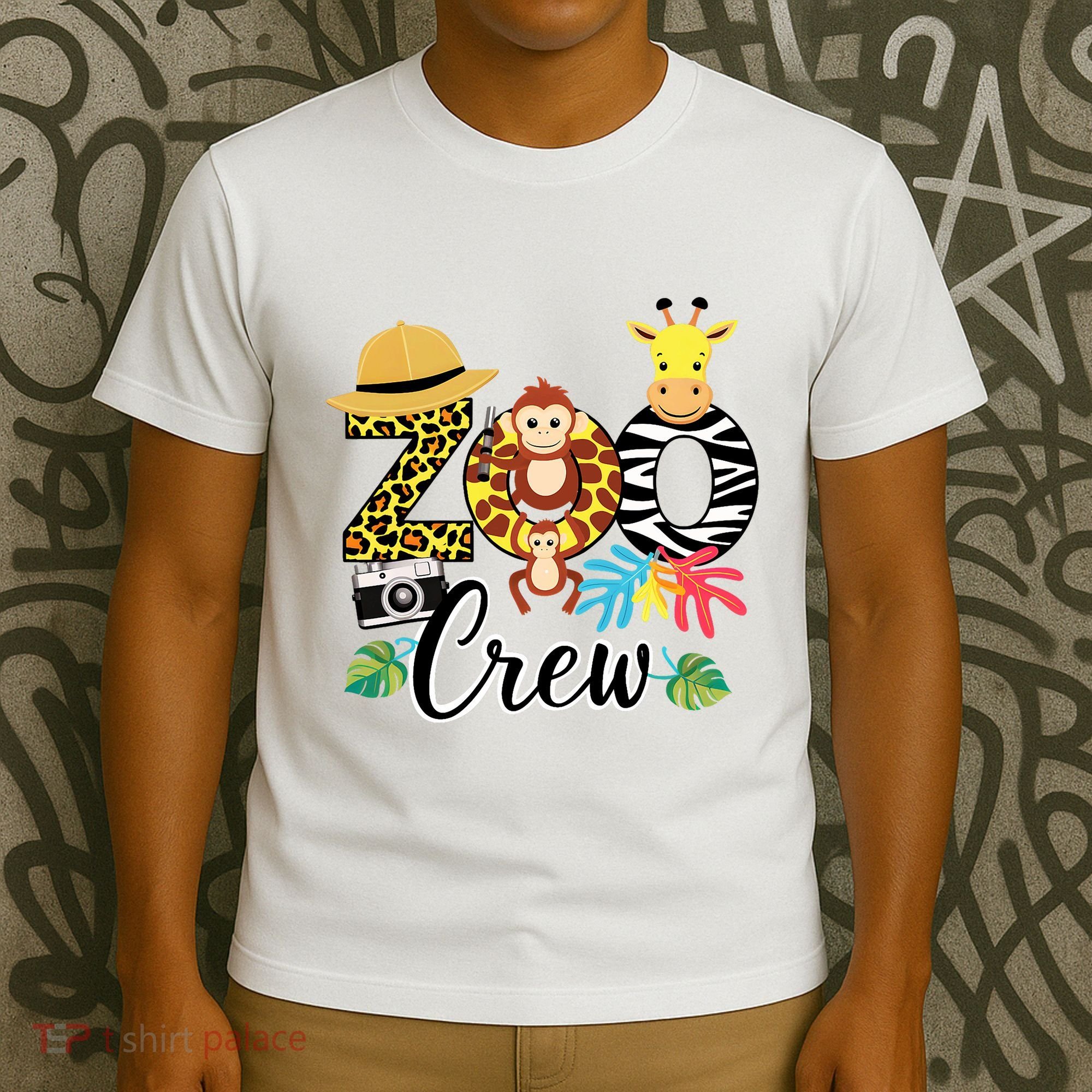 Zoo Giraffe Crew Safari Animal Zoo Keeper Costume Gifts T-Shirt