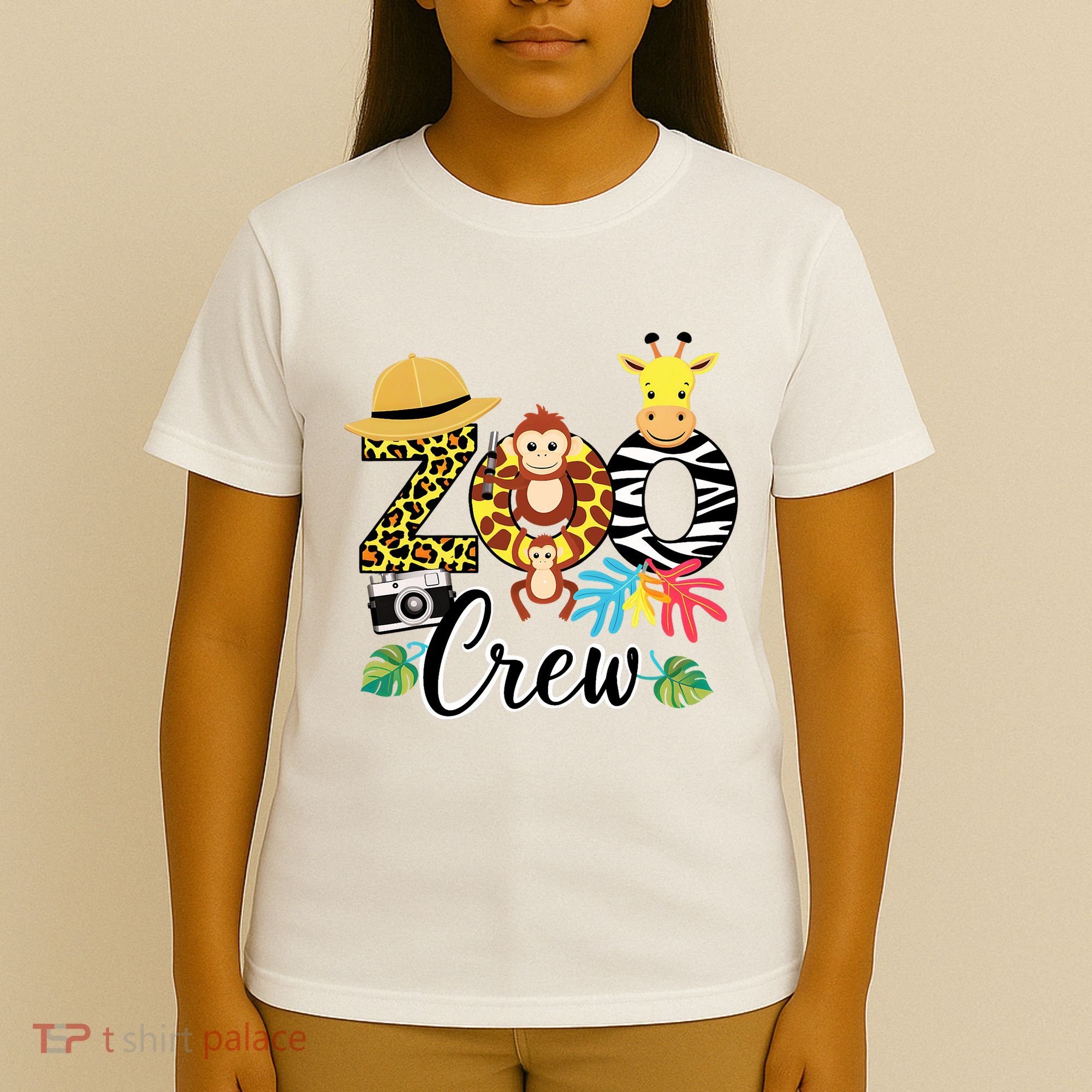 Zoo Giraffe Crew Safari Animal Zoo Keeper Costume Gifts T-Shirt