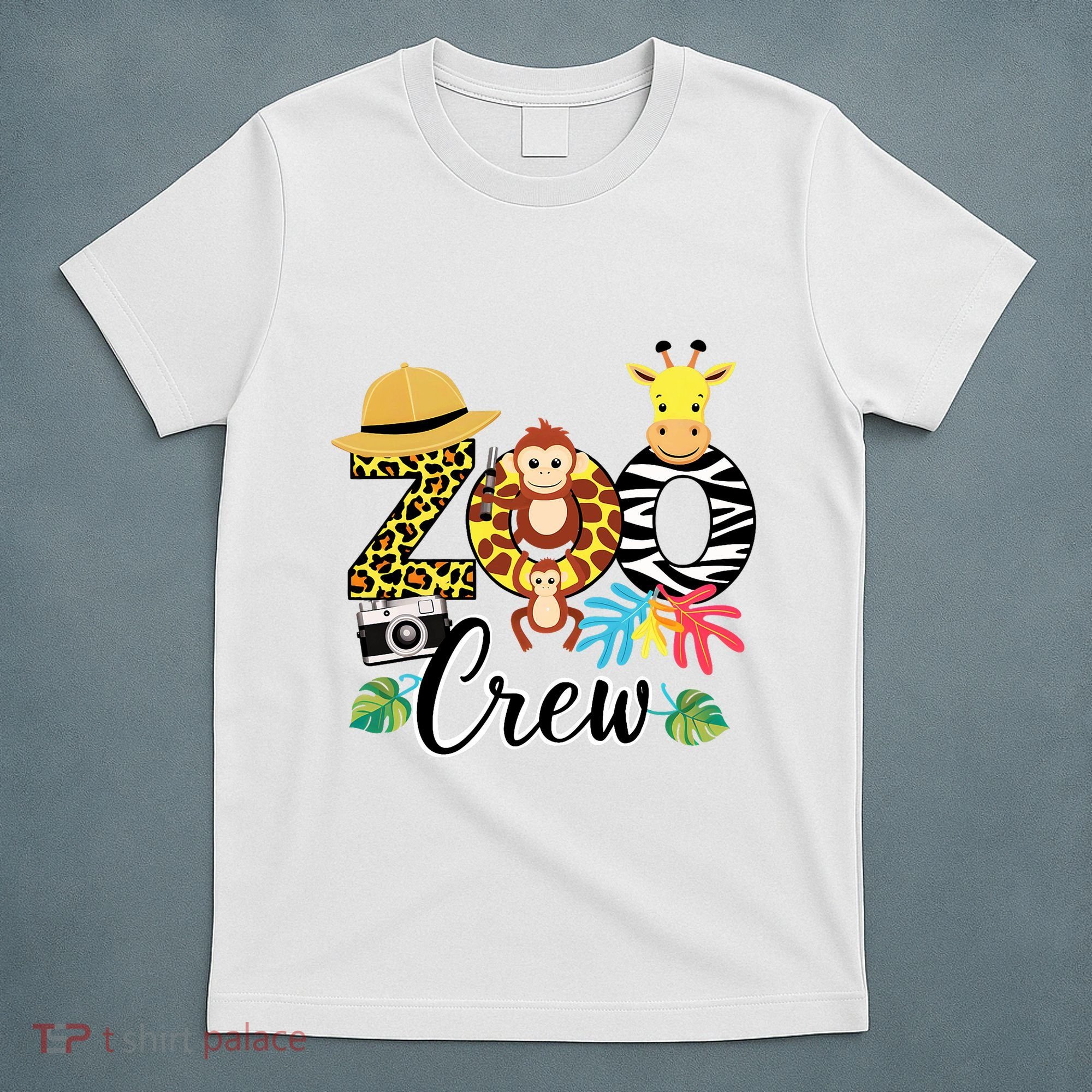 Zoo Giraffe Crew Safari Animal Zoo Keeper Costume Gifts T-Shirt