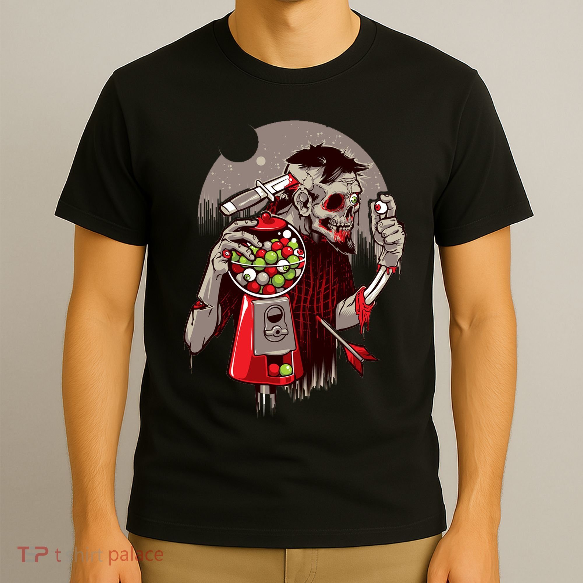 Zombie Gumballs Eyes Brains Halloween T-Shirt