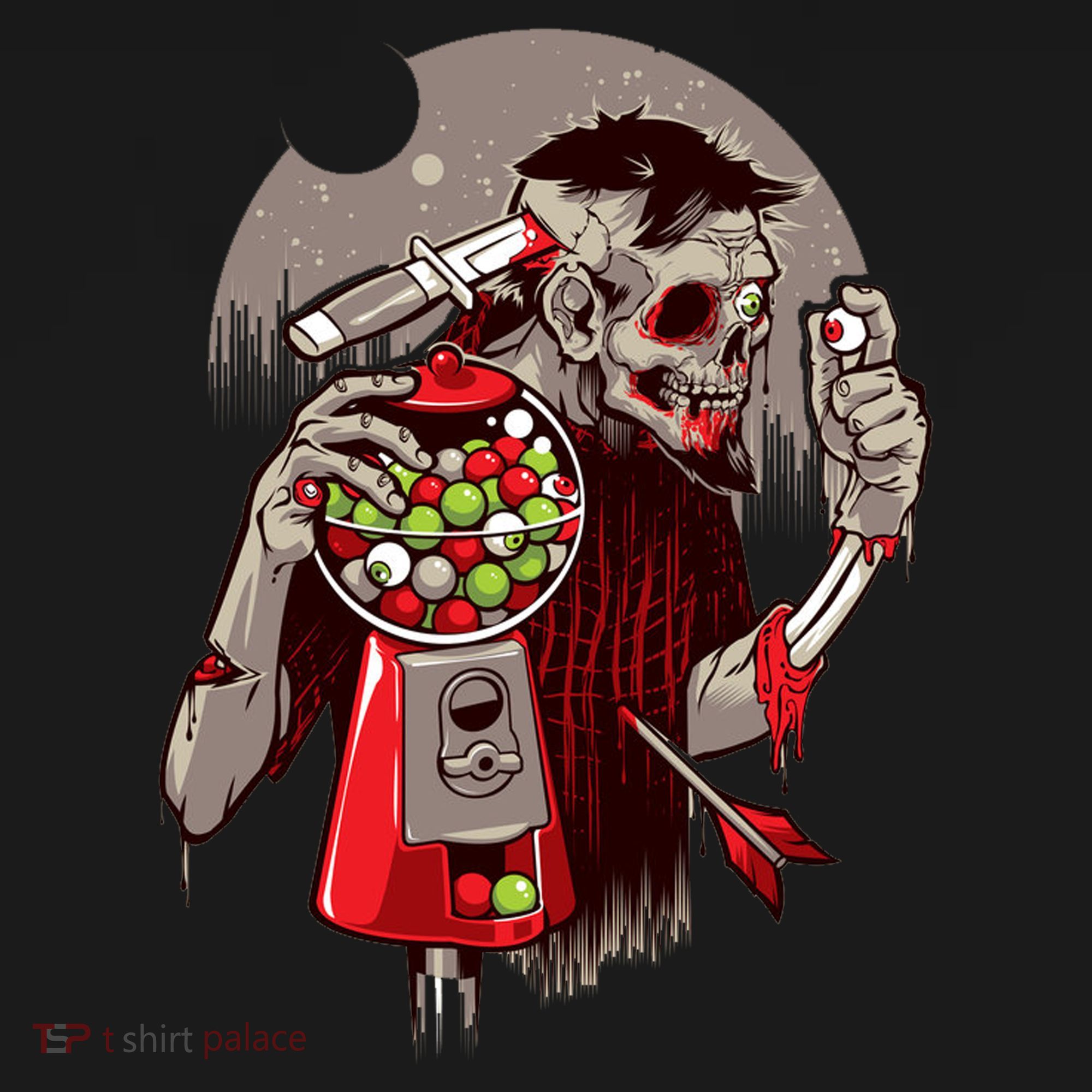 Zombie Gumballs Eyes Brains Halloween Women's Hoodie