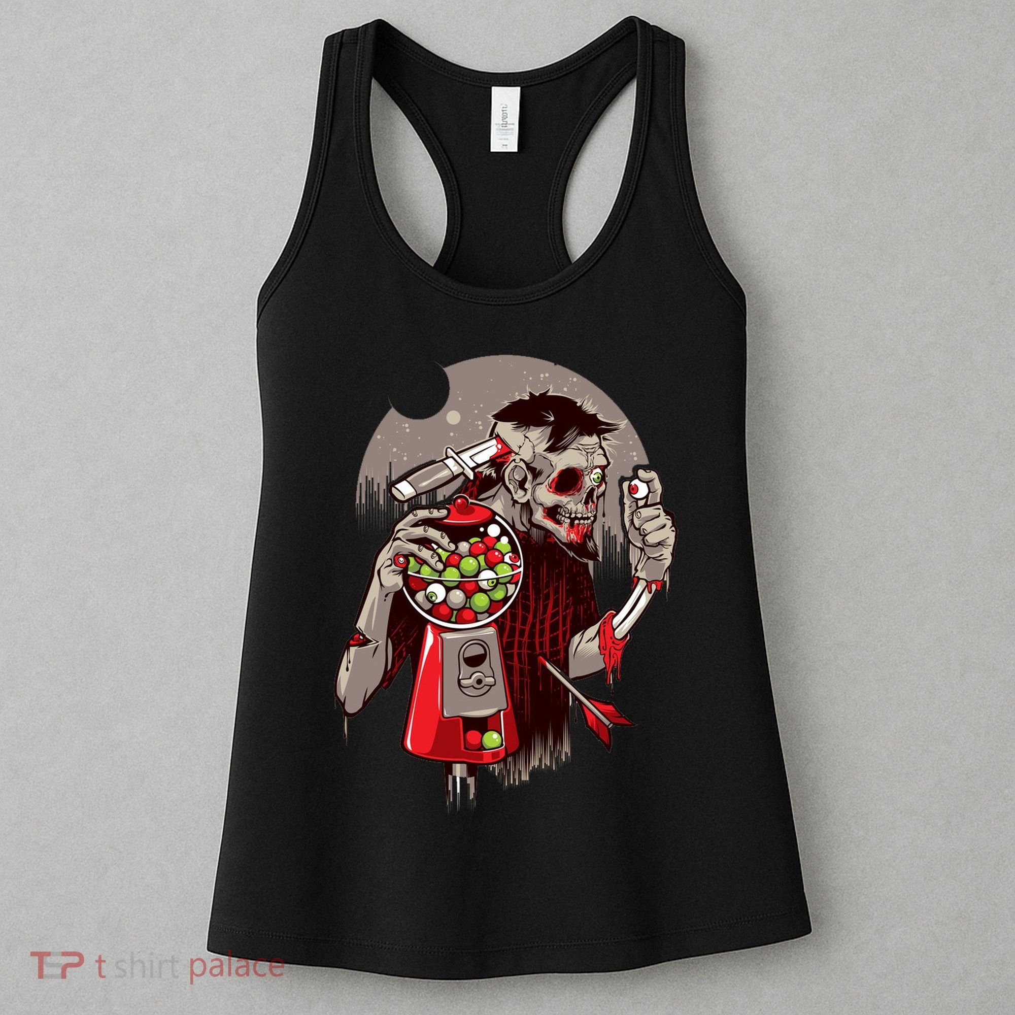 Zombie Gumballs Eyes Brains Halloween Women's Tank Top